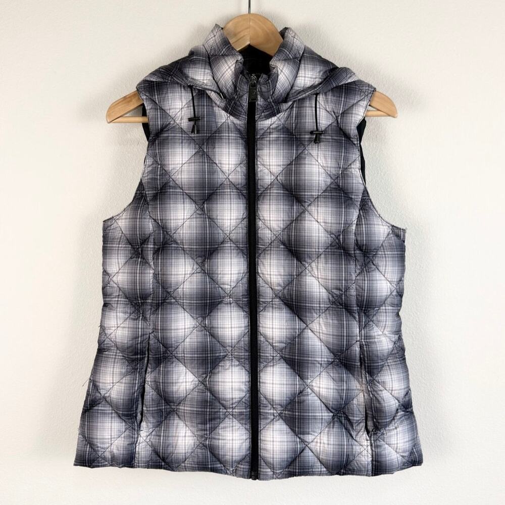 Pendleton Women's Plaid Down Hooded Puffer Vest Small